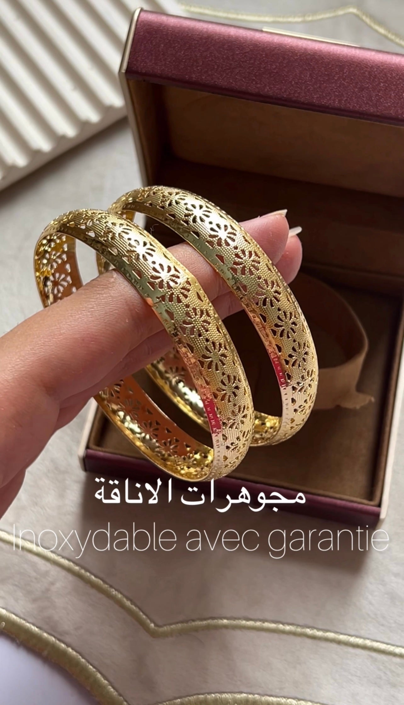 Deux braclet dorée